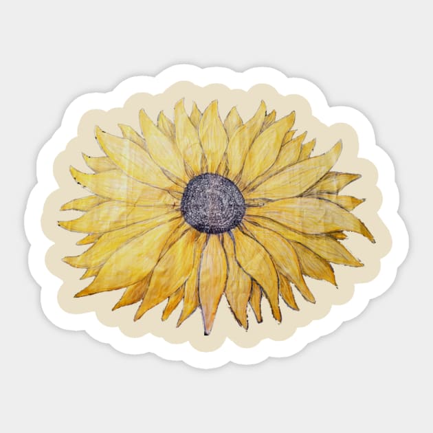 Happy Sunflower Sticker by BarbwireCowgirl